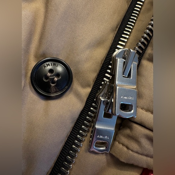 Amiri Short Parka Jacket in Dark Khaki - Sz M - Picture 13 of 15